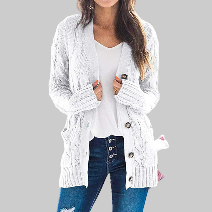 REMEDY™ - Casual Long Sleeve Button Down Cardigan - Maison Léa &amp; Lou
