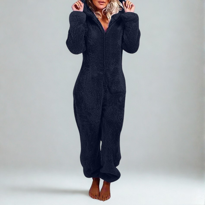 LUMI™ - Comfy Zipper Hooded Long Sleeve Plush Pajama Jumpsuit - Maison Léa &amp; Lou