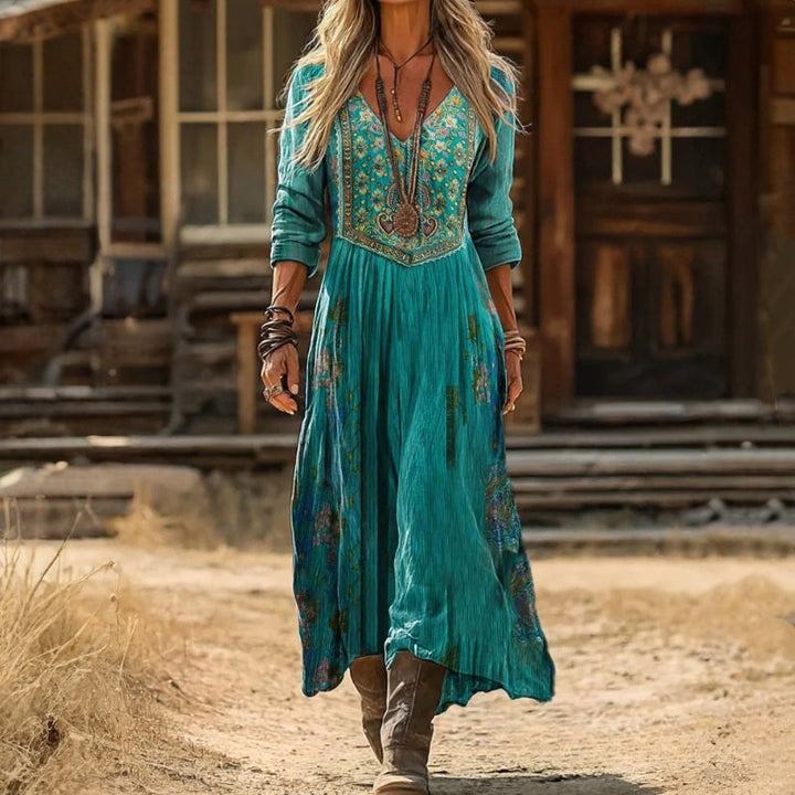 Rhiannon | Bohemian Flowing Maxi Dress - Maison Léa &amp; Lou