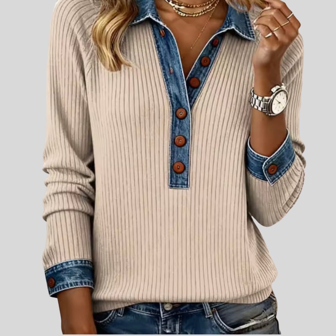 Amélie™ | Everyday Ribbed Knit Top - Maison Léa & Lou