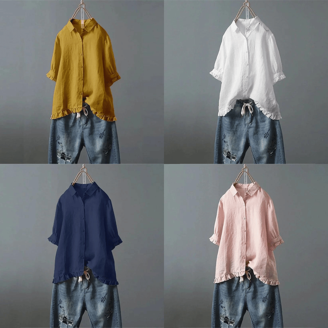 Lene™ | Elegant Bomuldsbluse - Maison Léa &amp; Lou