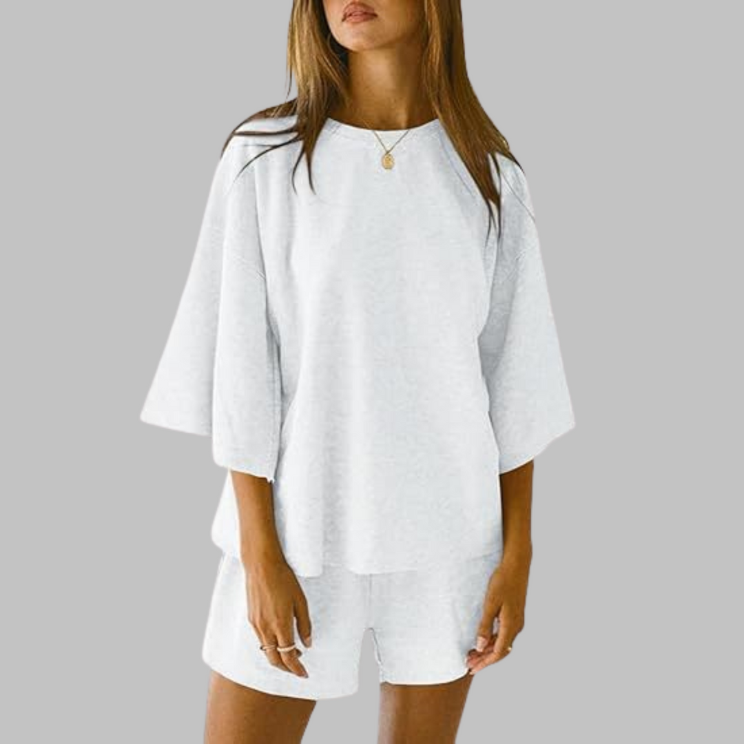 TIYA™ - Casual Top and Shorts Lounge Set - Maison Léa &amp; Lou