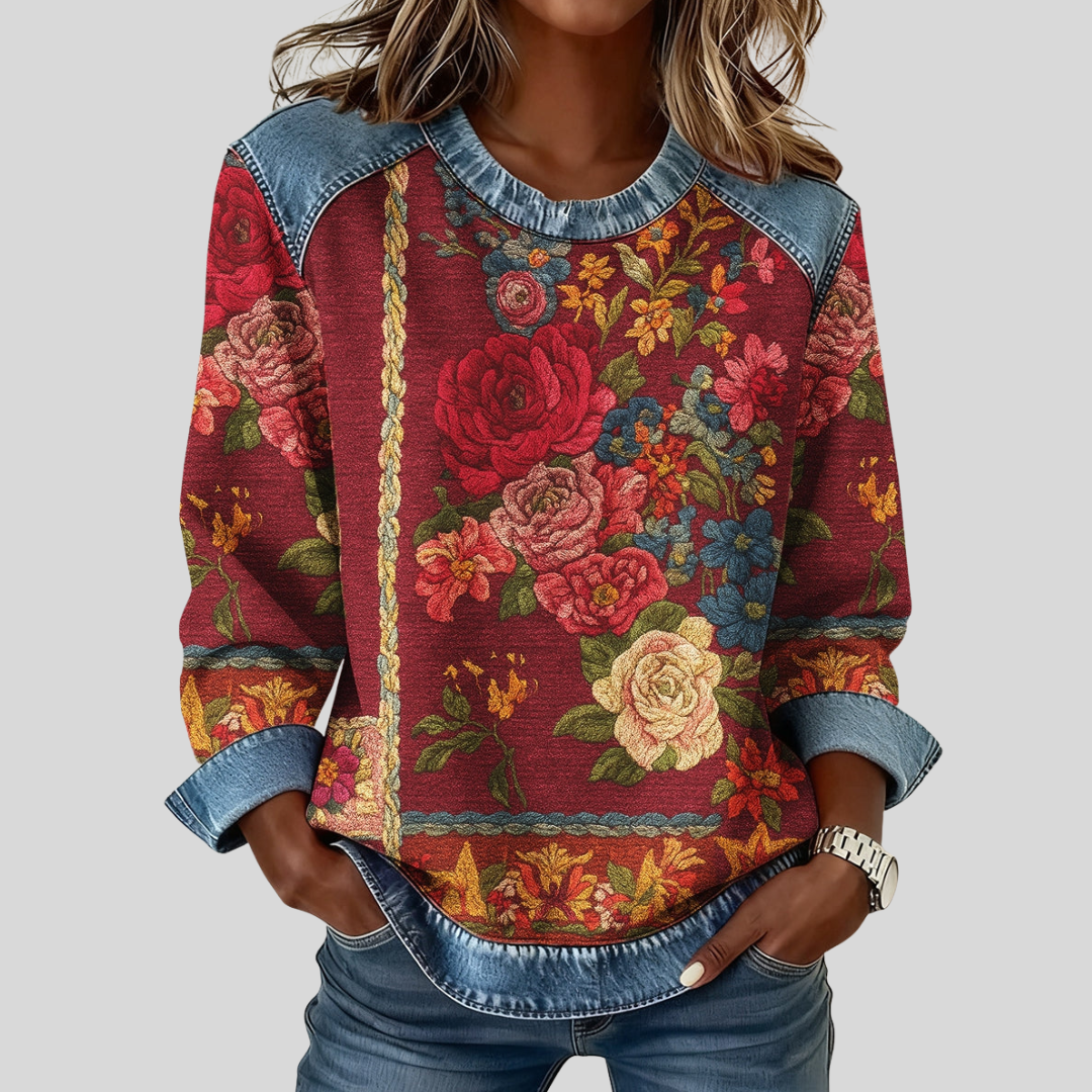 Aaliyah™ | Floral 3D Print Sweatshirt - Maison Léa & Lou