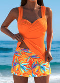 Abigail™ | Stylish Tankini with Tropical Skirt - Maison Léa & Lou