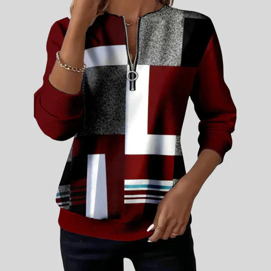 Velstine™ | Knitted Zip-Up Sweater - Maison Léa & Lou