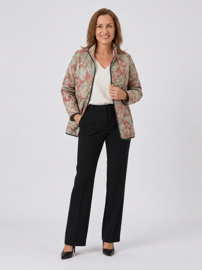 Naya | Vintage Floral Casual Quilted Jacket - Maison Léa & Lou