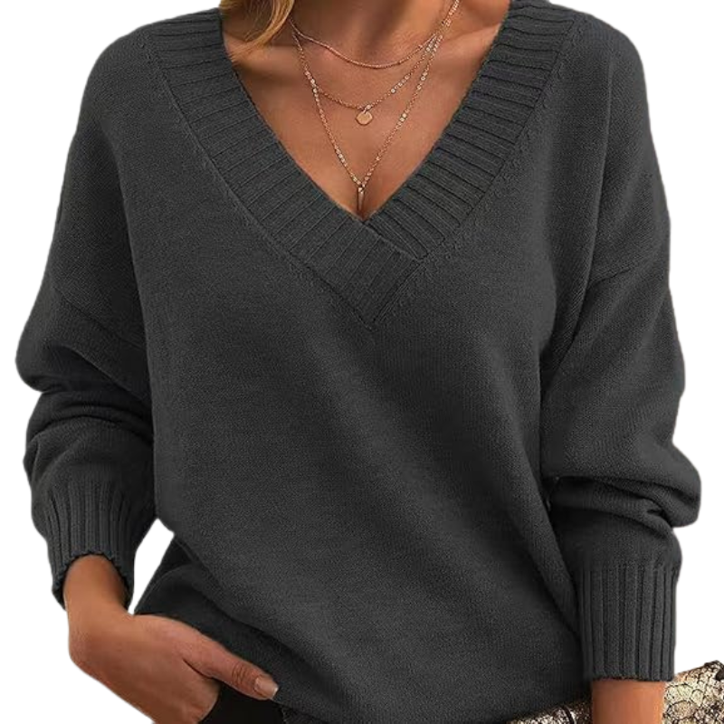 LILLIAN™ - Lightweight V-Neck Sweater - Maison Léa & Lou