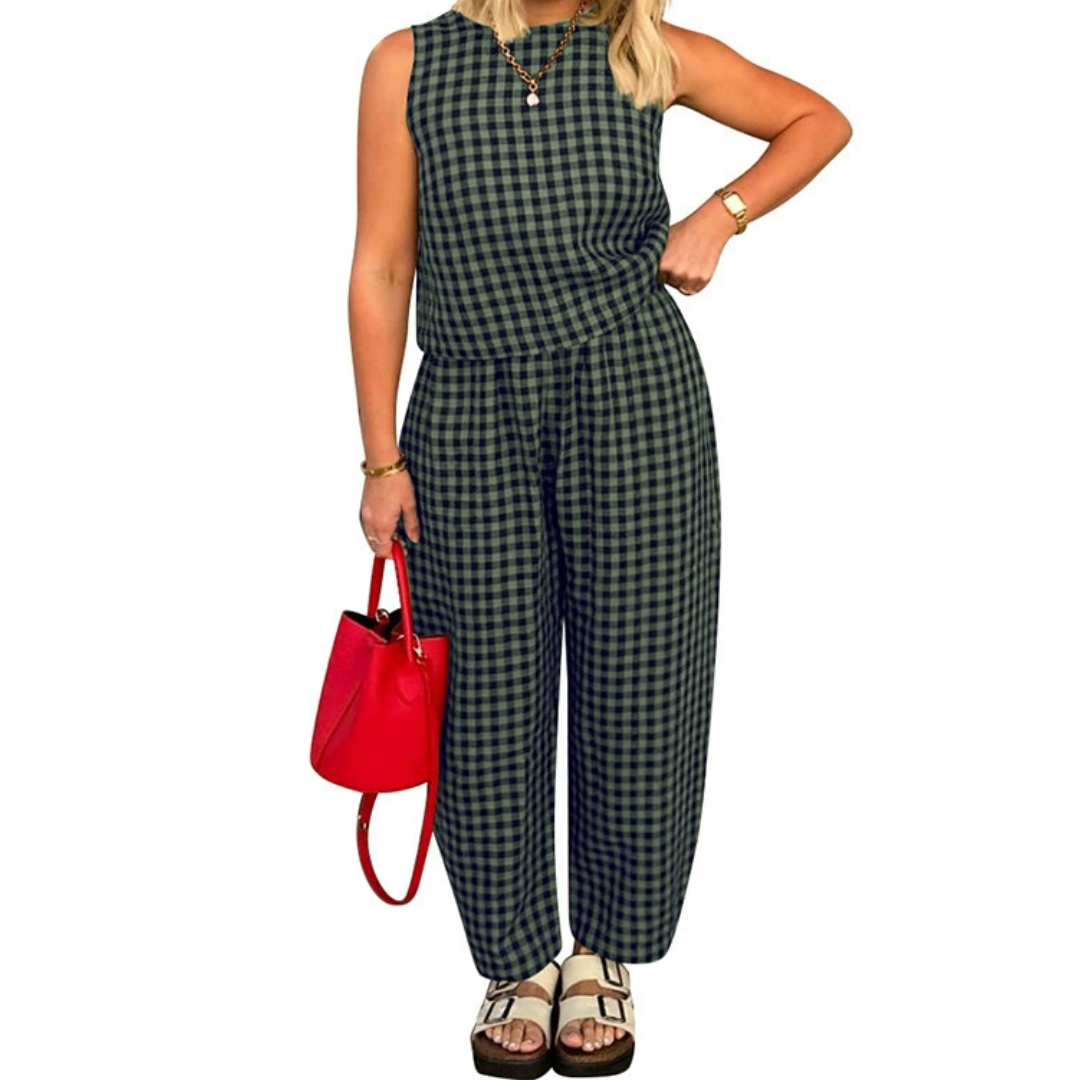 SHANIAH™ – Loose Fit Pocket Crop Top &amp; Pants Set