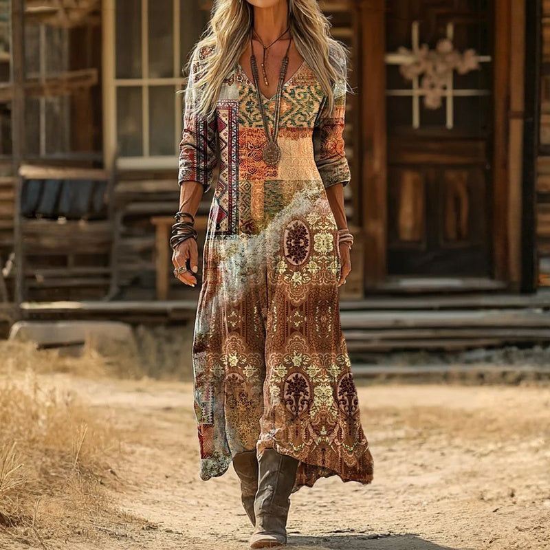 Magnolia | Free-Spirited Bohemian Maxi Dress - Maison Léa &amp; Lou