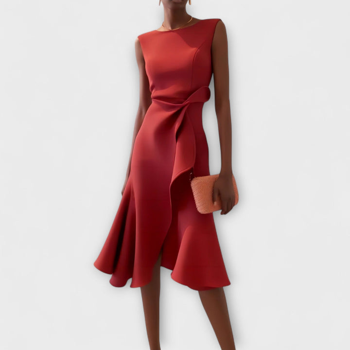 MARISSA™ –  Elegant Wrap-Style Sleeveless Dress - Maison Léa &amp; Lou