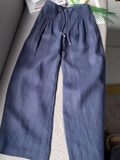 Camille | Wide-leg trousers in Cotton and Linen Blend - Maison Léa & Lou