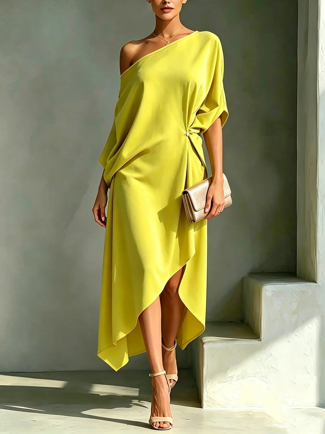 CAMILA™ │ ELEGANT ASYMMETRICAL DRESS - Maison Léa &amp; Lou