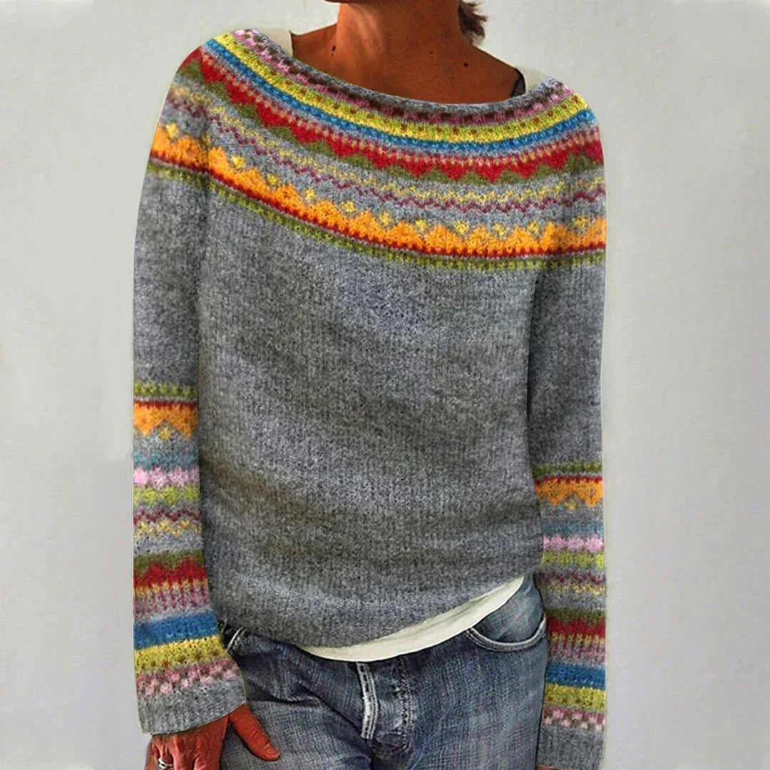 Charlotte - Retro Scandinavian knitted sweater - Maison Léa & Lou