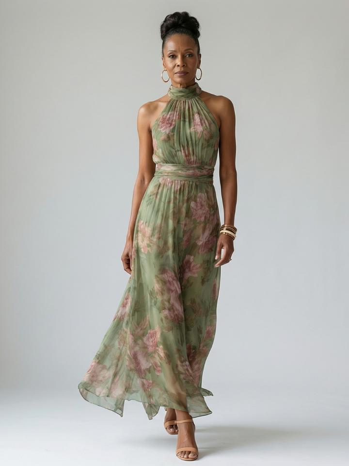 Naomi | Halter Maxi Dress - Maison Léa &amp; Lou