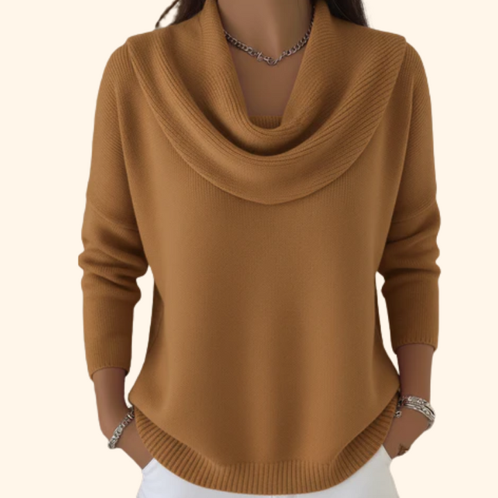 Darcy | Draped Cowl-Neck Sweater - Maison Léa &amp; Lou