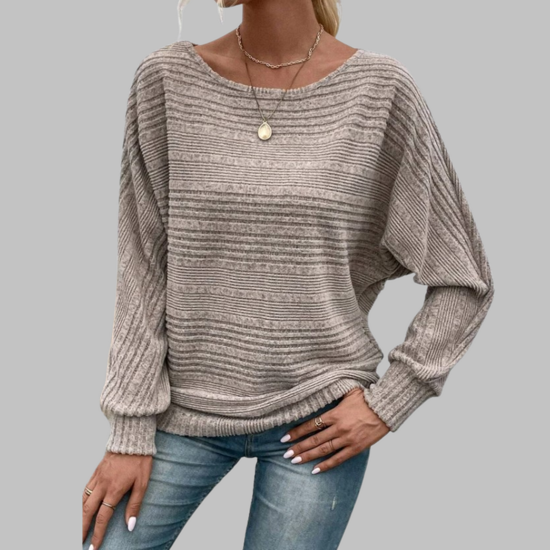 PERLITA™ - Casual Round Neck Long-Sleeve Top - Maison Léa & Lou