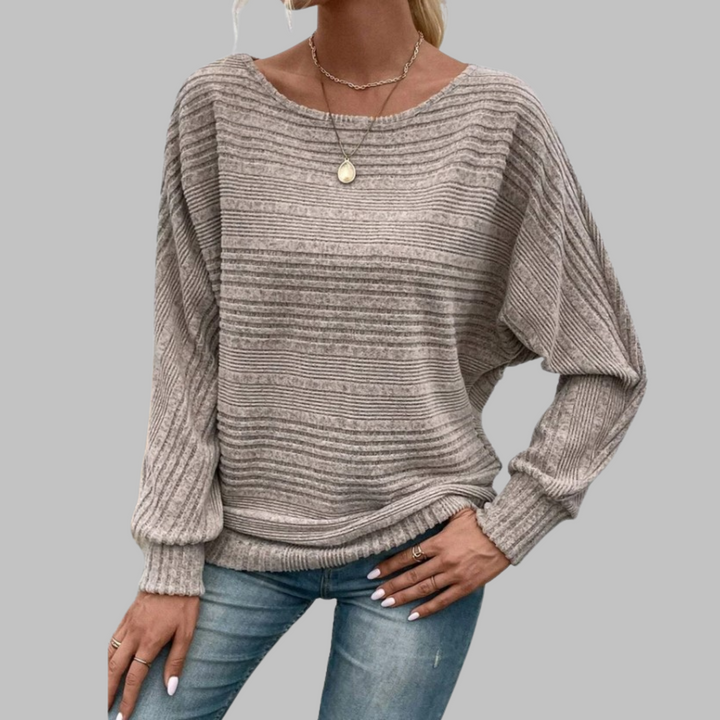 PERLITA™ - Casual Round Neck Long-Sleeve Top - Maison Léa &amp; Lou