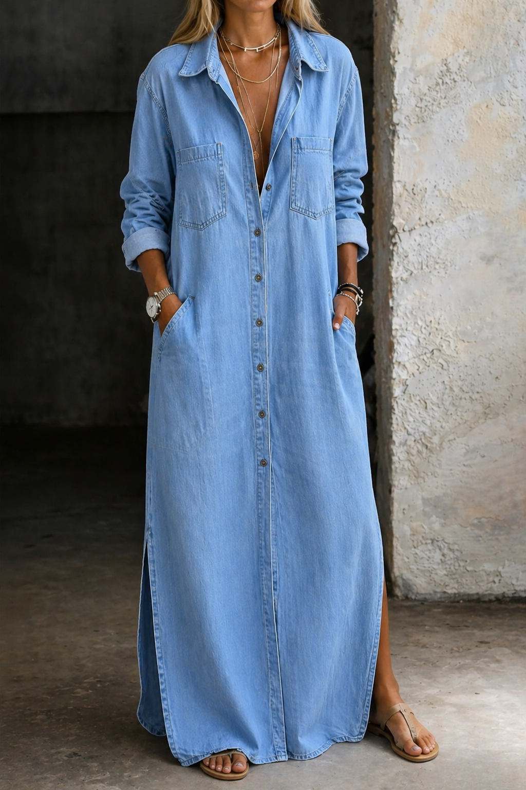 Delana | Button Down Dress - Maison Léa & Lou