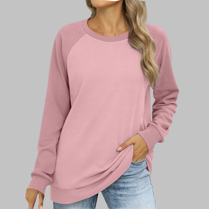 LHANTEL™ - Casual Round Neck Long Sleeve Sweatshirt - Maison Léa &amp; Lou