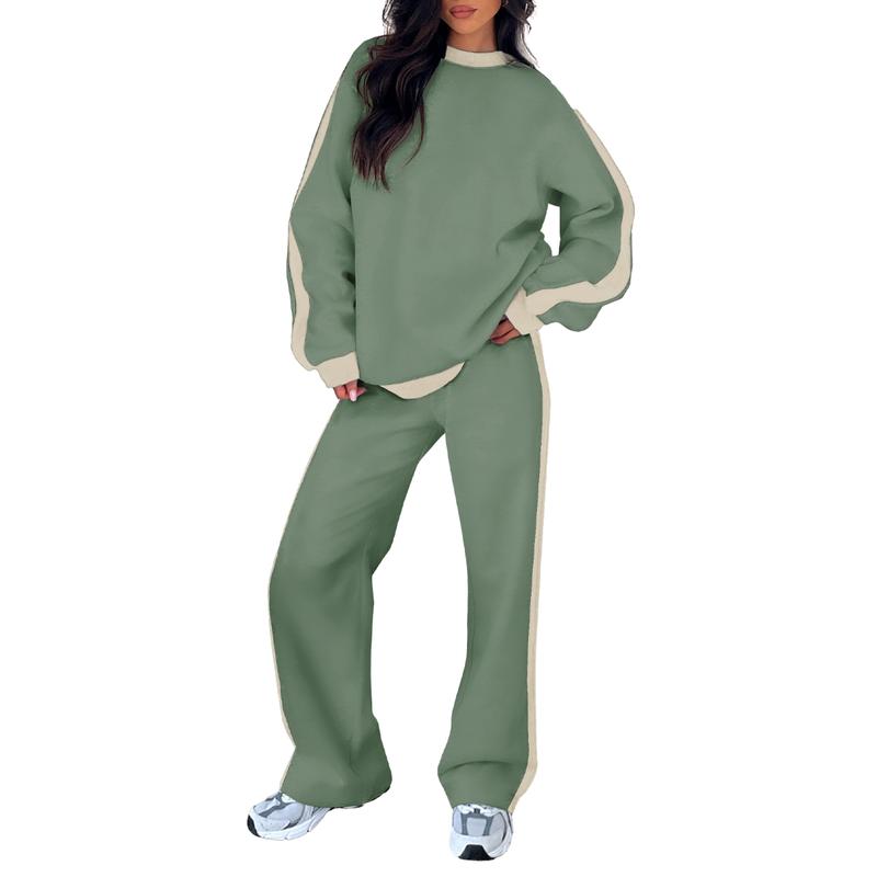 SANDI™ - Comfortable 2-Piece Lounge Set Sweatshirt & Straight Leg Pants - Maison Léa & Lou