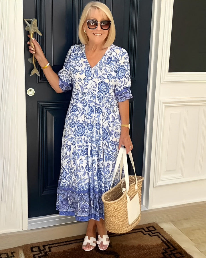 Madison | Graceful V-Neck Floral - Maison Léa &amp; Lou