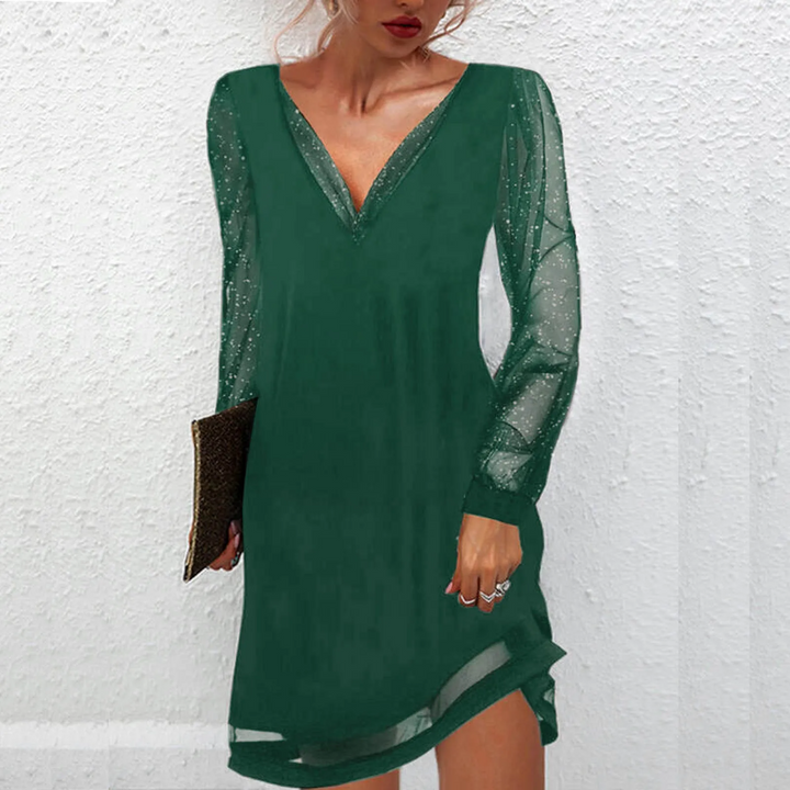 LILA™ - Lace Sleeve Dress - Maison Léa &amp; Lou