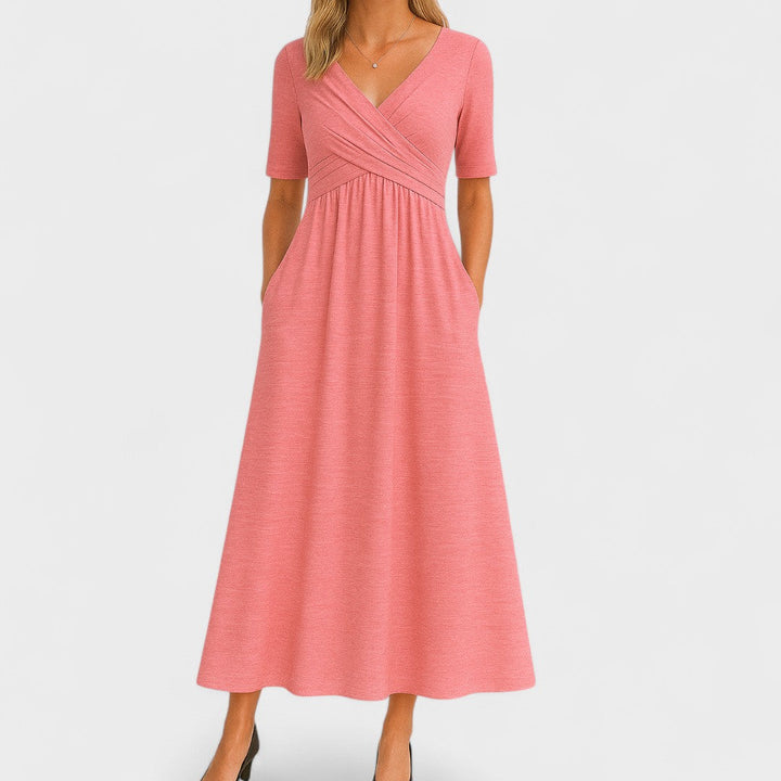 Diane™ | Elegant Midi Dress with Pockets - Maison Léa &amp; Lou