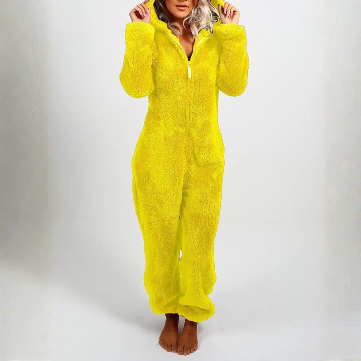 LUMI™ - Comfy Zipper Hooded Long Sleeve Plush Pajama Jumpsuit - Maison Léa &amp; Lou