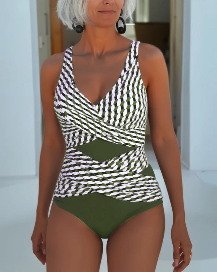 Ashley™ | Swimsuit with Cross Over Design for Resort Casual Wear - Maison Léa &amp; Lou