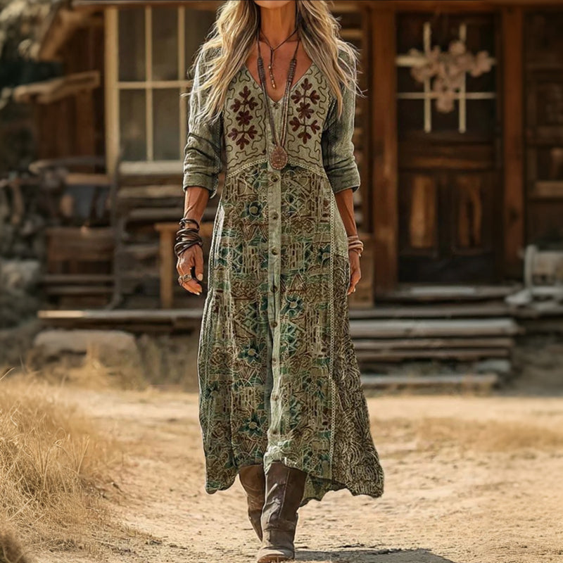Rosamund | Free-Spirited Ankle-Length Dress - Maison Léa &amp; Lou