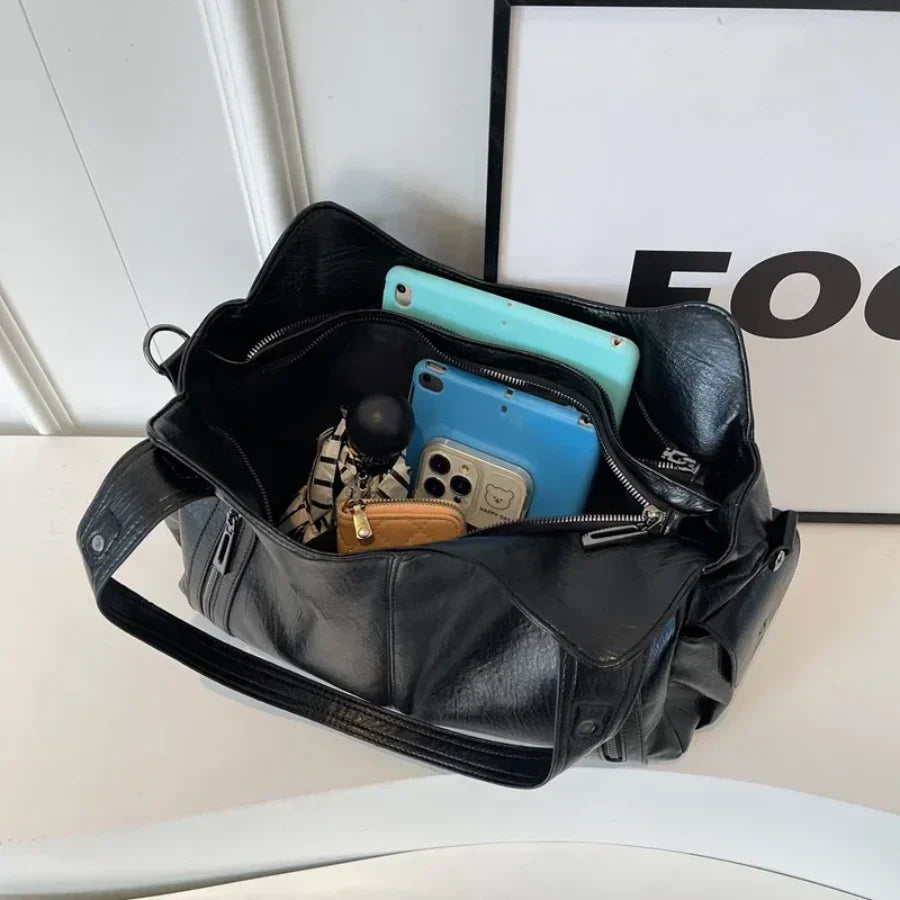 NOEMIE™ - Classic Leather Tote Bag - Maison Léa &amp; Lou