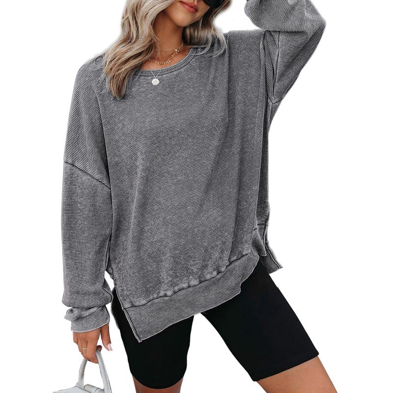 THALIENE™ - Casual Oversized Crewneck Long Sleeve Sweatshirt - Maison Léa &amp; Lou