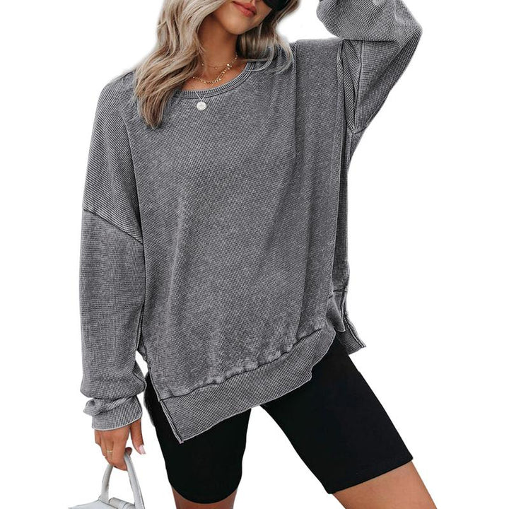 THALIENE™ - Casual Oversized Crewneck Long Sleeve Sweatshirt - Maison Léa &amp; Lou