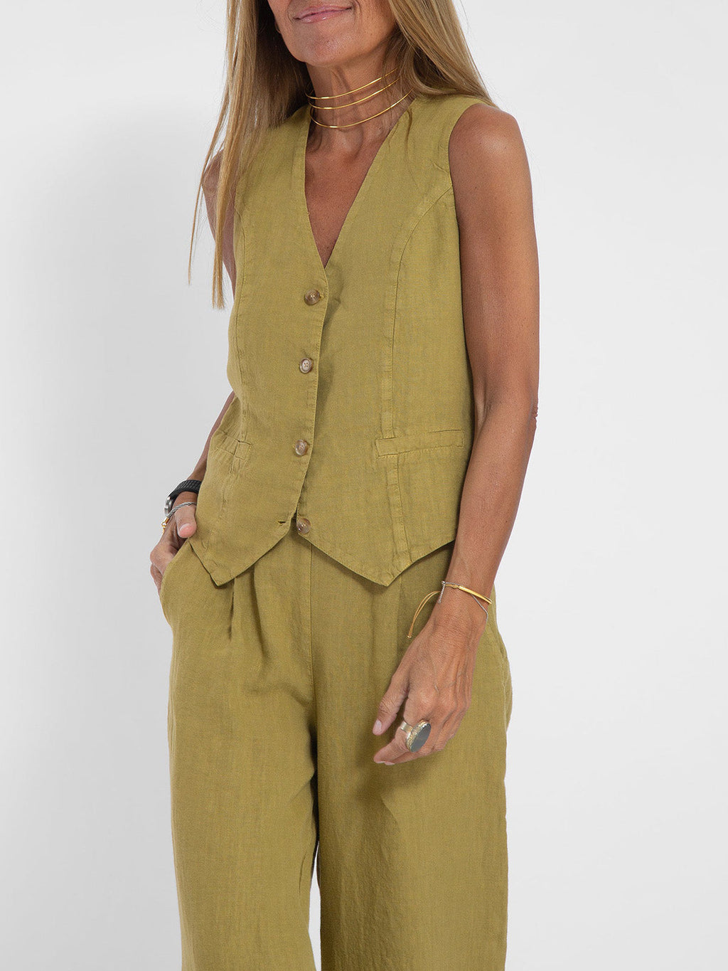 Aira™ | Tailored Vest Two-Piece Set - Maison Léa & Lou
