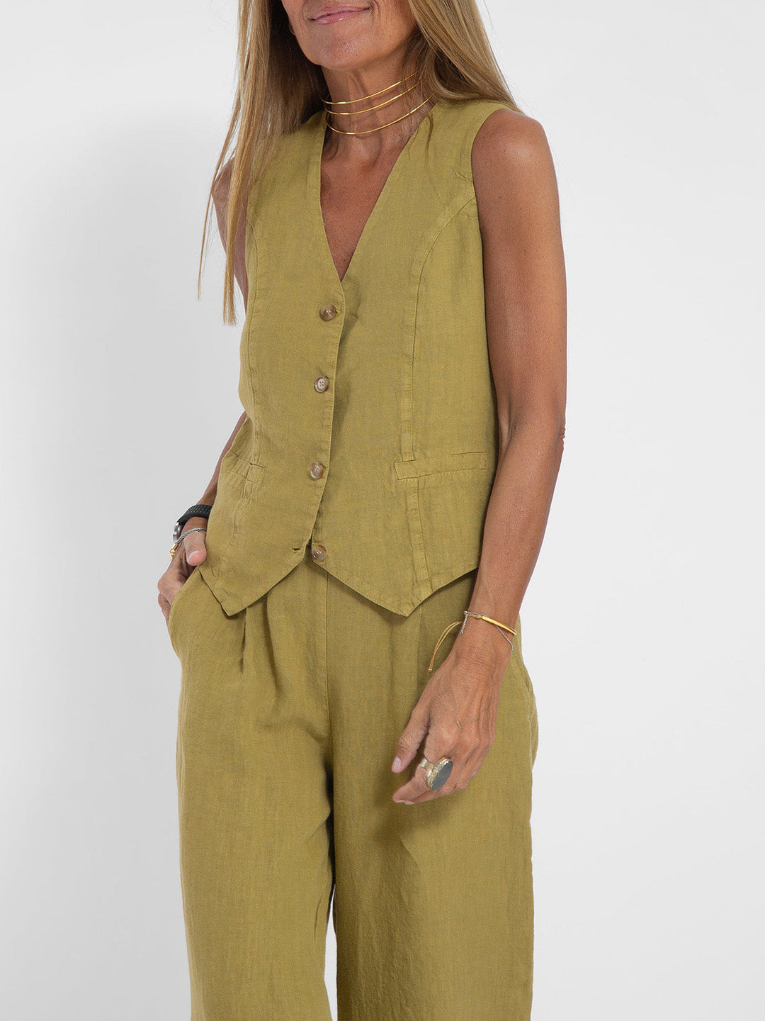 Aira™ | Tailored Vest Two-Piece Set - Maison Léa &amp; Lou