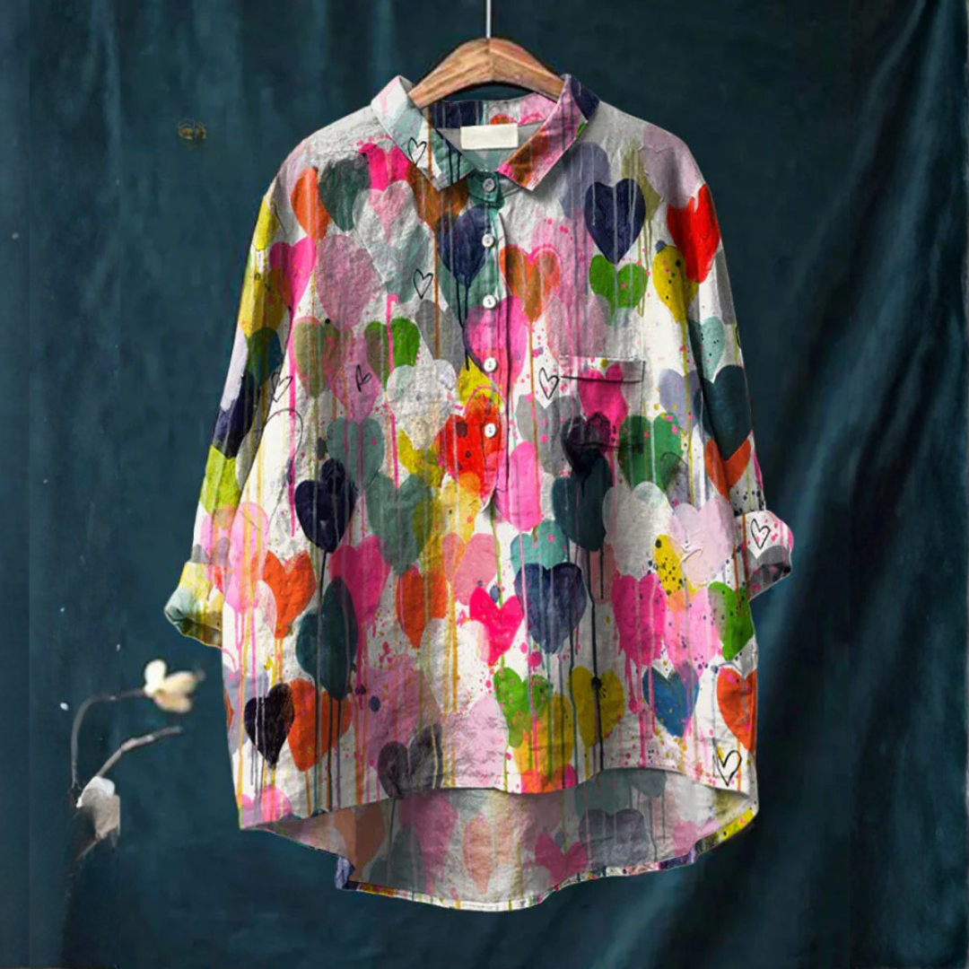 Thalia™ | Blusa Fantasia in Lino Senza Tempo