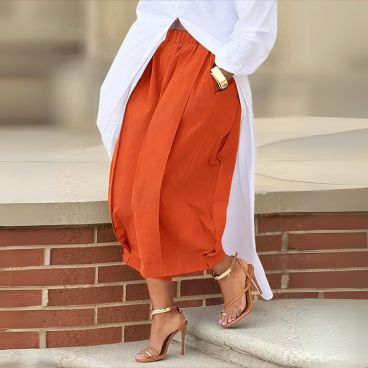 FALIA™ - Elegant Elastic Waistband Lantern Pants - Maison Léa &amp; Lou