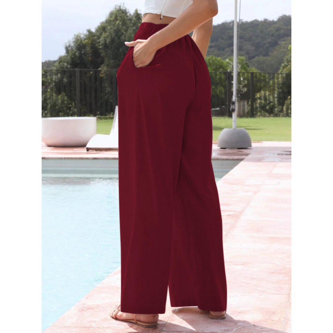 VIRENA™ – Relaxed Lightweight Wide Leg Summer Trousers - Maison Léa &amp; Lou