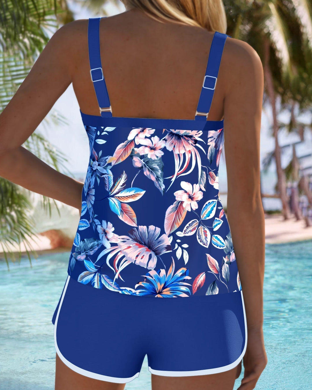 Imke™ | U-Neck Sleeveless Printed Tankini - Maison Léa &amp; Lou