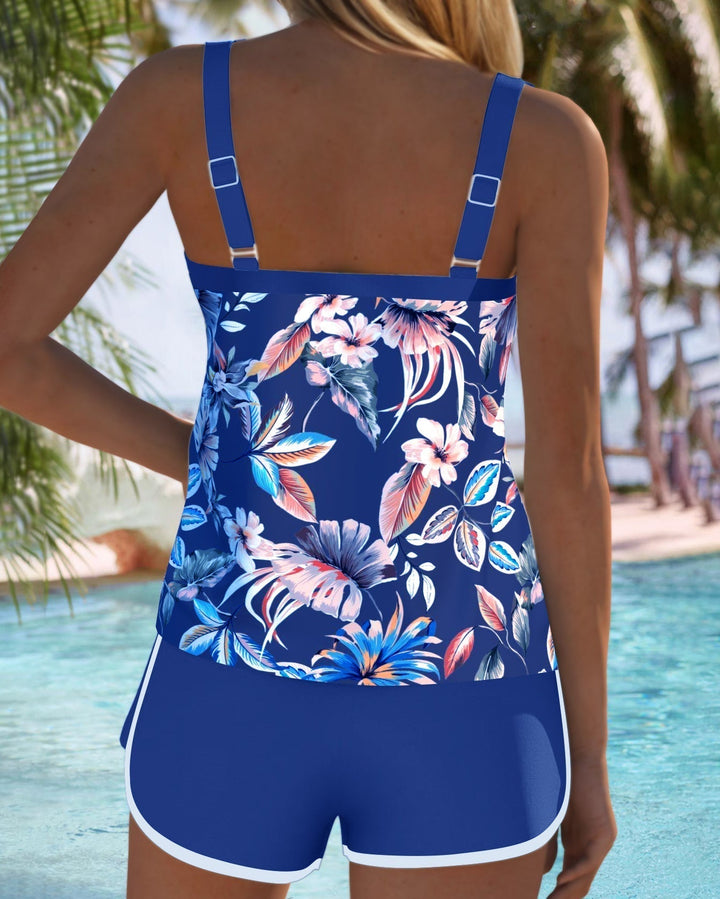 Imke™ | U-Neck Sleeveless Printed Tankini - Maison Léa &amp; Lou