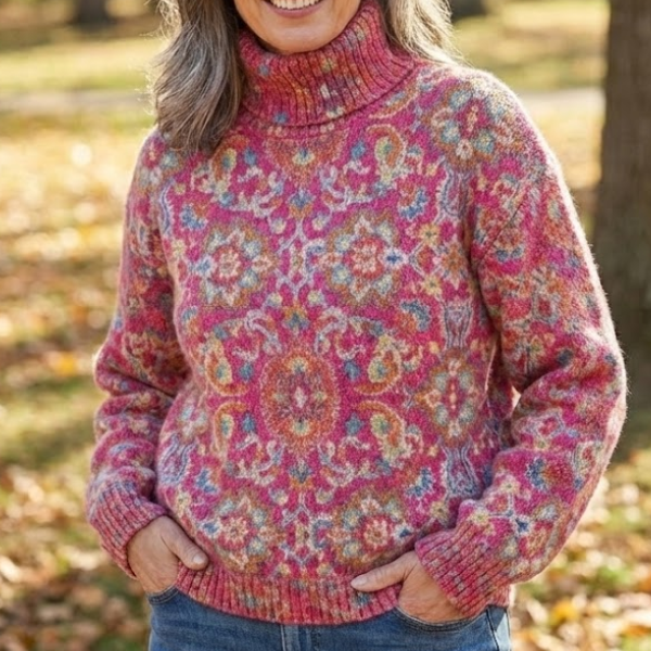 Mirabel | Ornate Turtleneck Jumper - Maison Léa &amp; Lou
