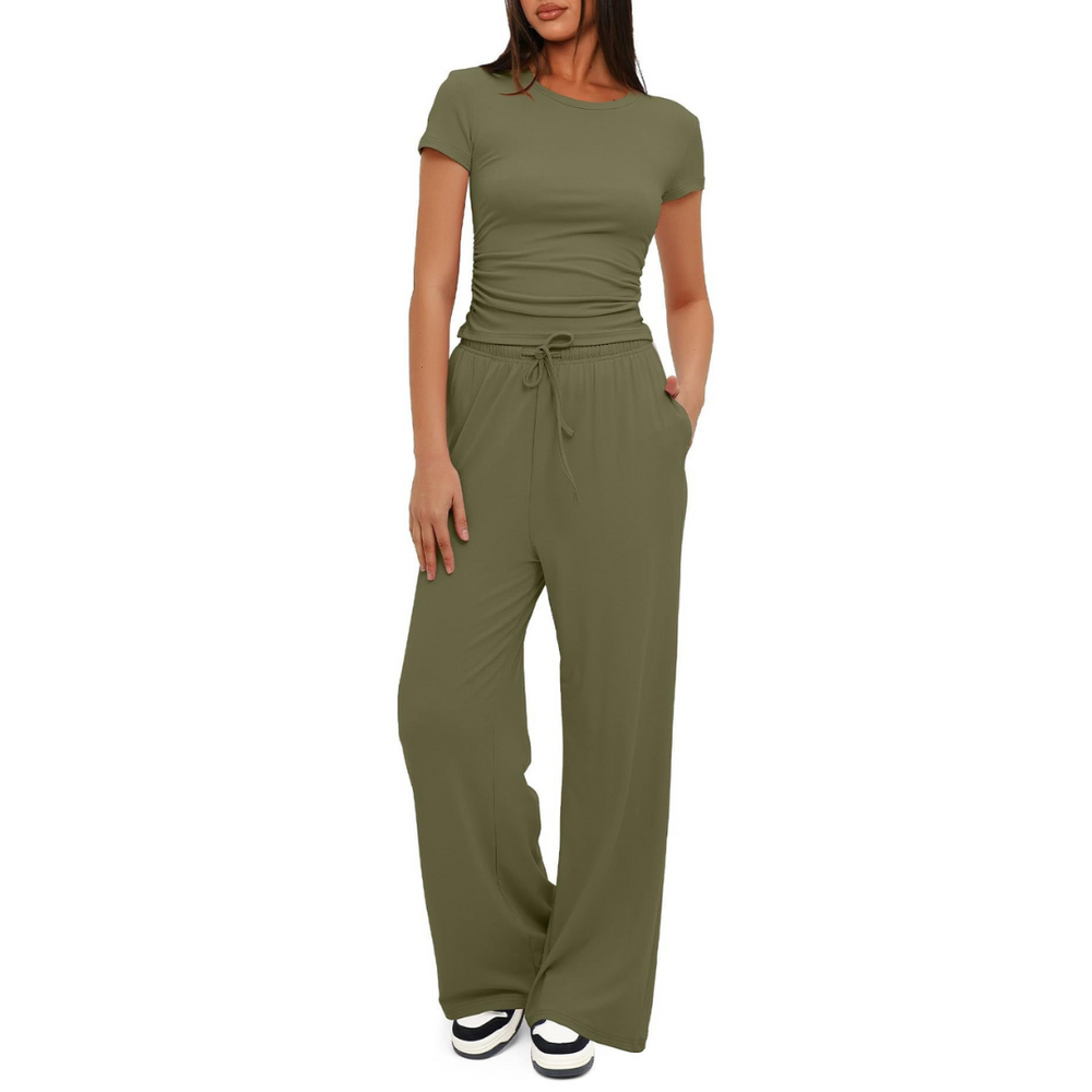 GLORIA™ – Cozy Bell Bottom Loungewear Set - Maison Léa & Lou