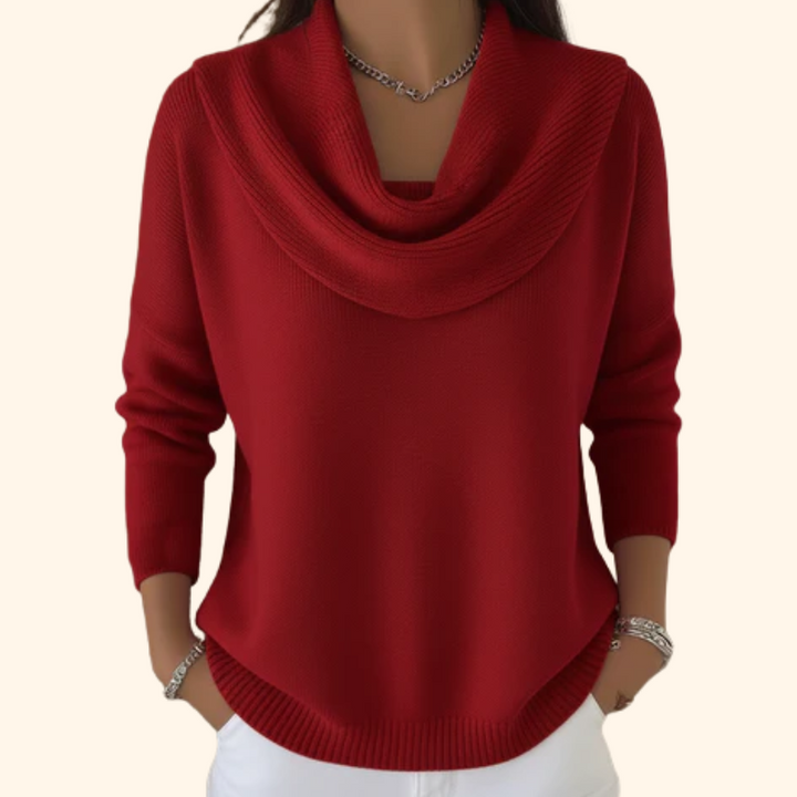 Darcy | Draped Cowl-Neck Sweater - Maison Léa &amp; Lou