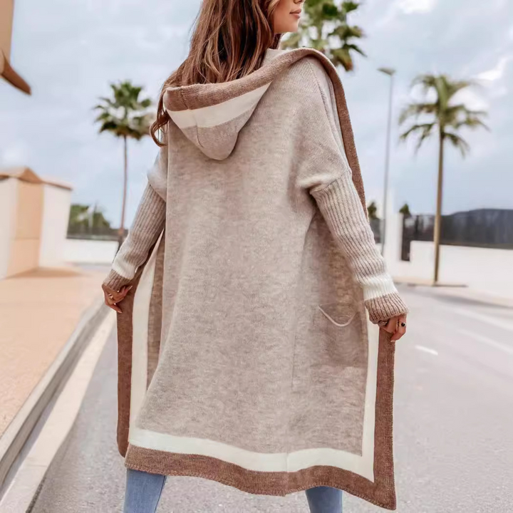 PLATO™ - Casual Open Front Oversized Hooded Cardigan - Maison Léa &amp; Lou