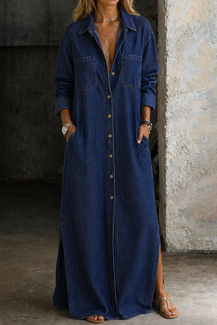 Delana | Button Down Dress - Maison Léa &amp; Lou
