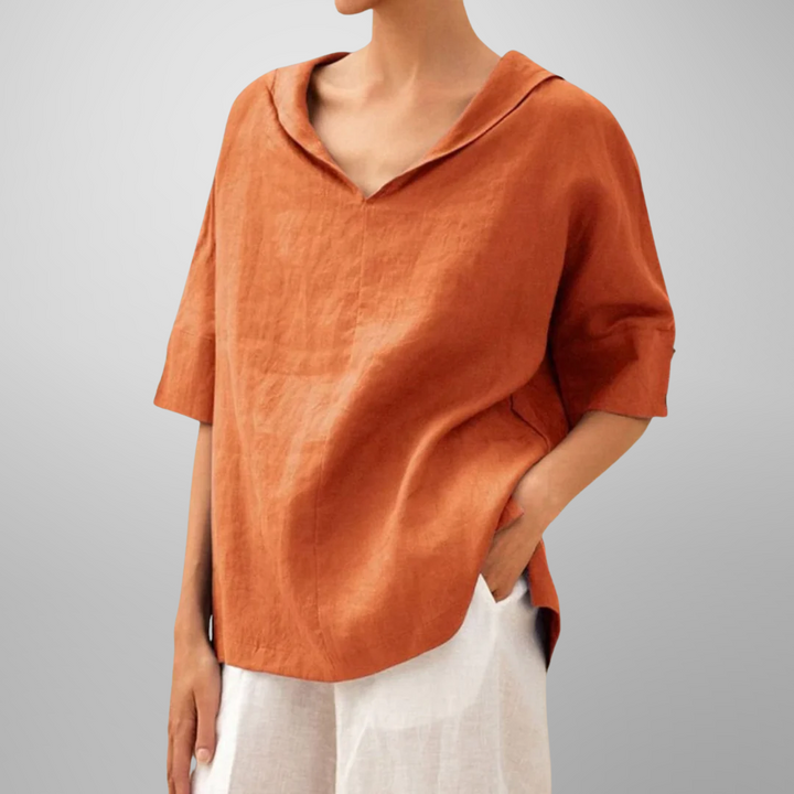 LUCY™ – Cotton Loose-Fitting Blouse - Maison Léa &amp; Lou