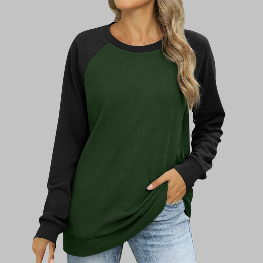 LHANTEL™ - Casual Round Neck Long Sleeve Sweatshirt - Maison Léa &amp; Lou