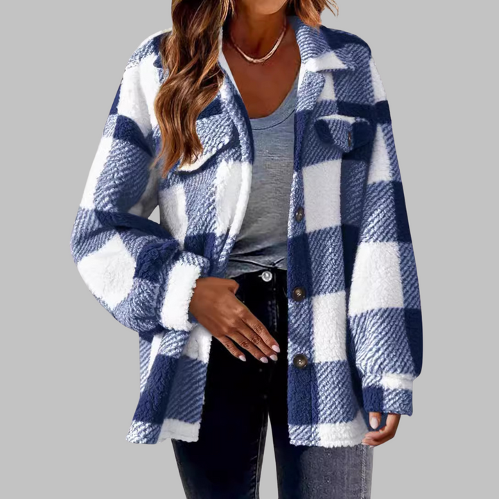 ERMI™ - Casual Plaid Button Down Long Sleeve Jacket - Maison Léa &amp; Lou