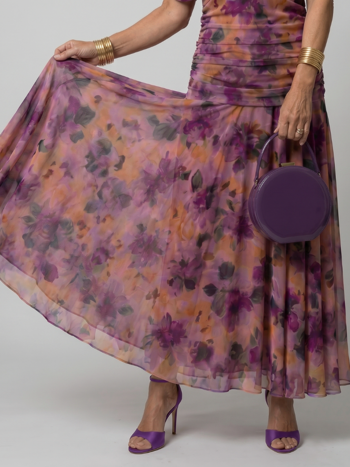 Calen | Flowing Off Shoulder Midi Dress - Maison Léa &amp; Lou
