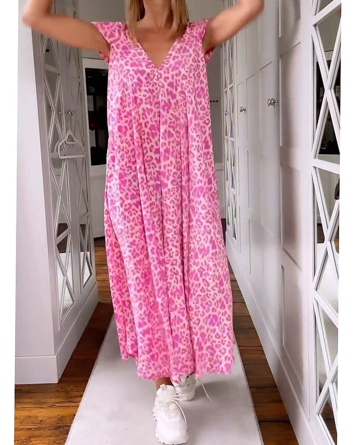 Victoria | V-Neck Maxi Dress - Maison Léa &amp; Lou